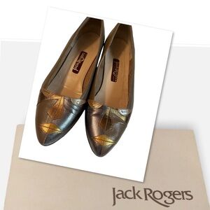 Jack Rogers Vintage Women’s Sz 7.5 Heels 3 Dimensional Face Graphic shoes